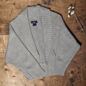 Vintage Y2K 90'S Frenchi  Lt Tan Knit Sweater Shrug Bolero Top XS